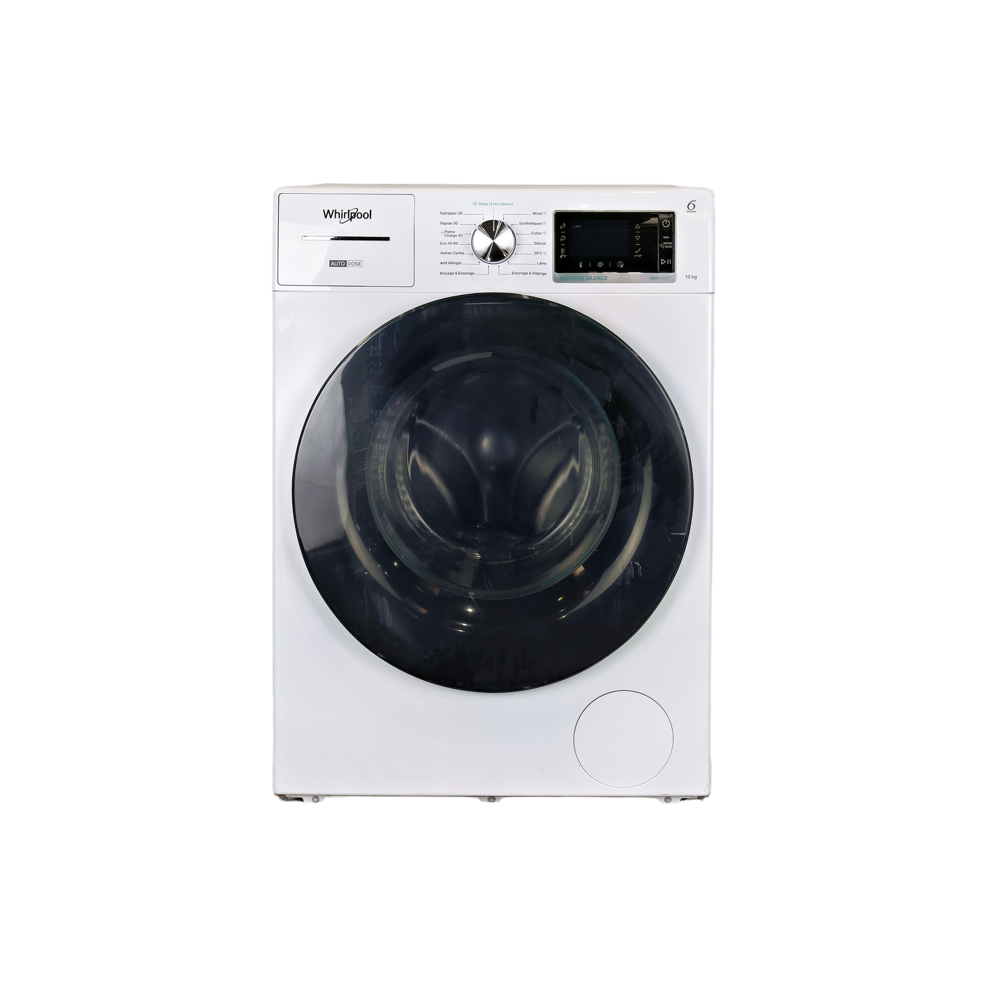 Lave-Linge Hublot 10 kg Reconditionné WHIRLPOOL W8W046WBFR : vue de face
