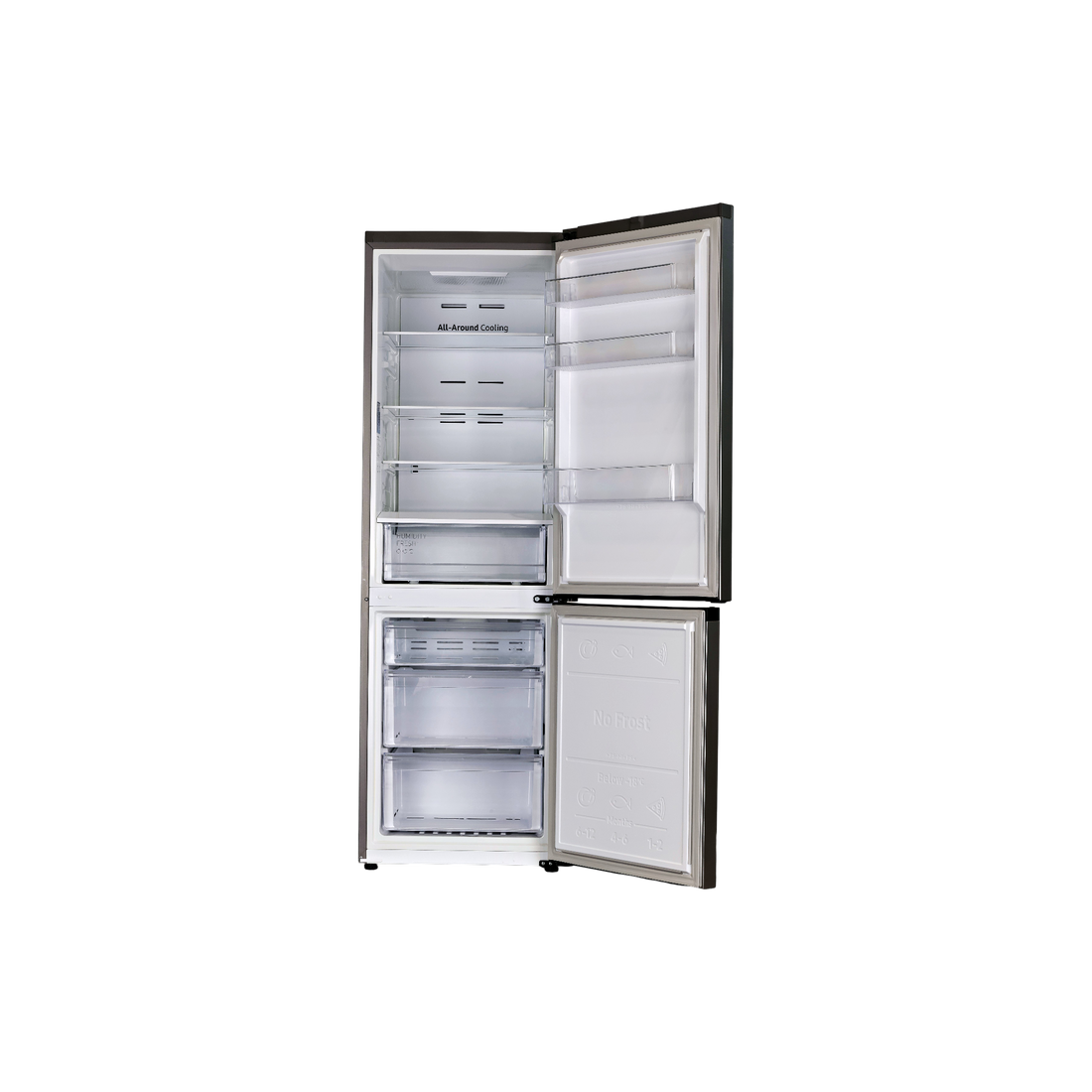 Réfrigérateur Avec Congélateur 344 L Reconditionné SAMSUNG RB34T670ESA : vue de l'intérieur