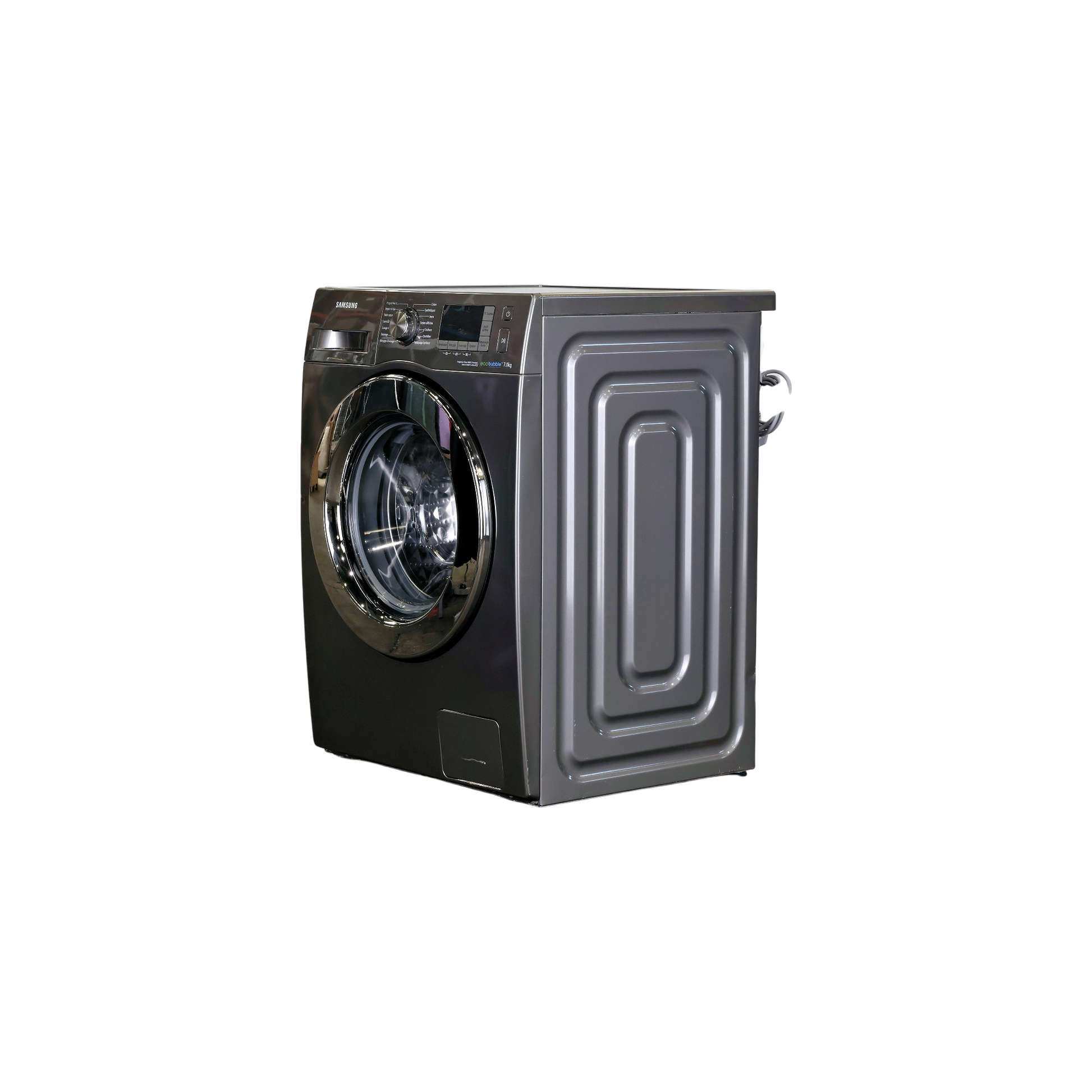 Lave-Linge Hublot 7 kg Reconditionné SAMSUNG WF70F5E5W4X : vue du côté gauche