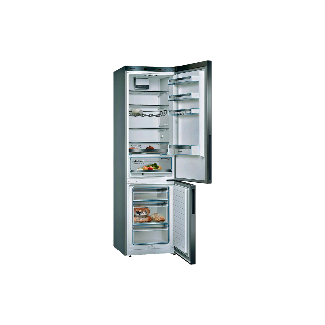 Réfrigérateur Avec Congélateur 343 L Reconditionné BOSCH KGE39ALCA : vue de l'intérieur