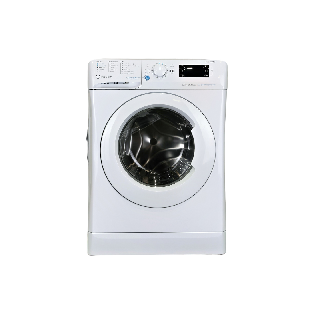 Lave-Linge Hublot 8 kg Reconditionné INDESIT BWE81496XWVFR : vue de face