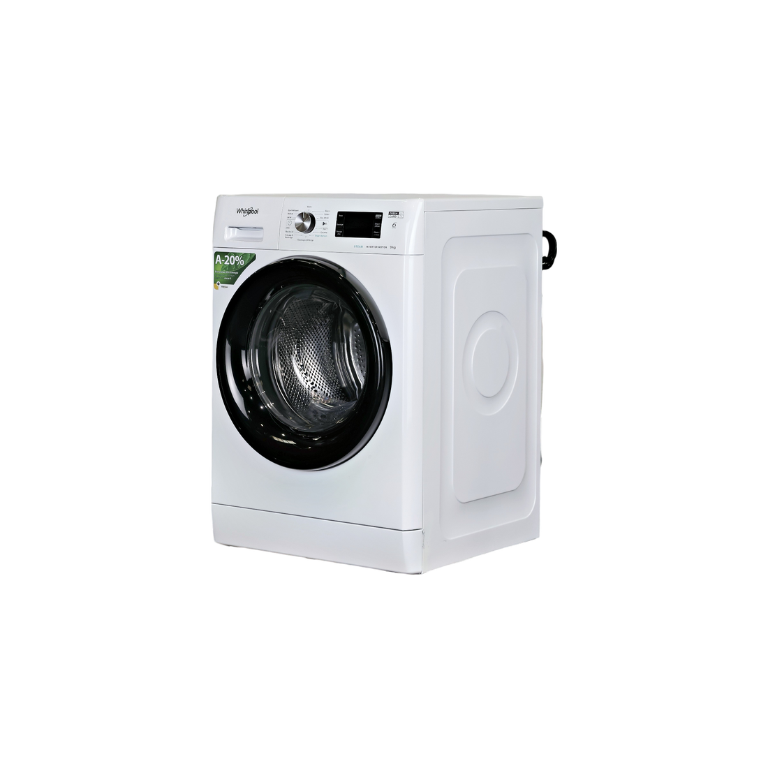 Lave-Linge Hublot 9 kg Reconditionné WHIRLPOOL FFBB9489BVFR : vue du côté gauche