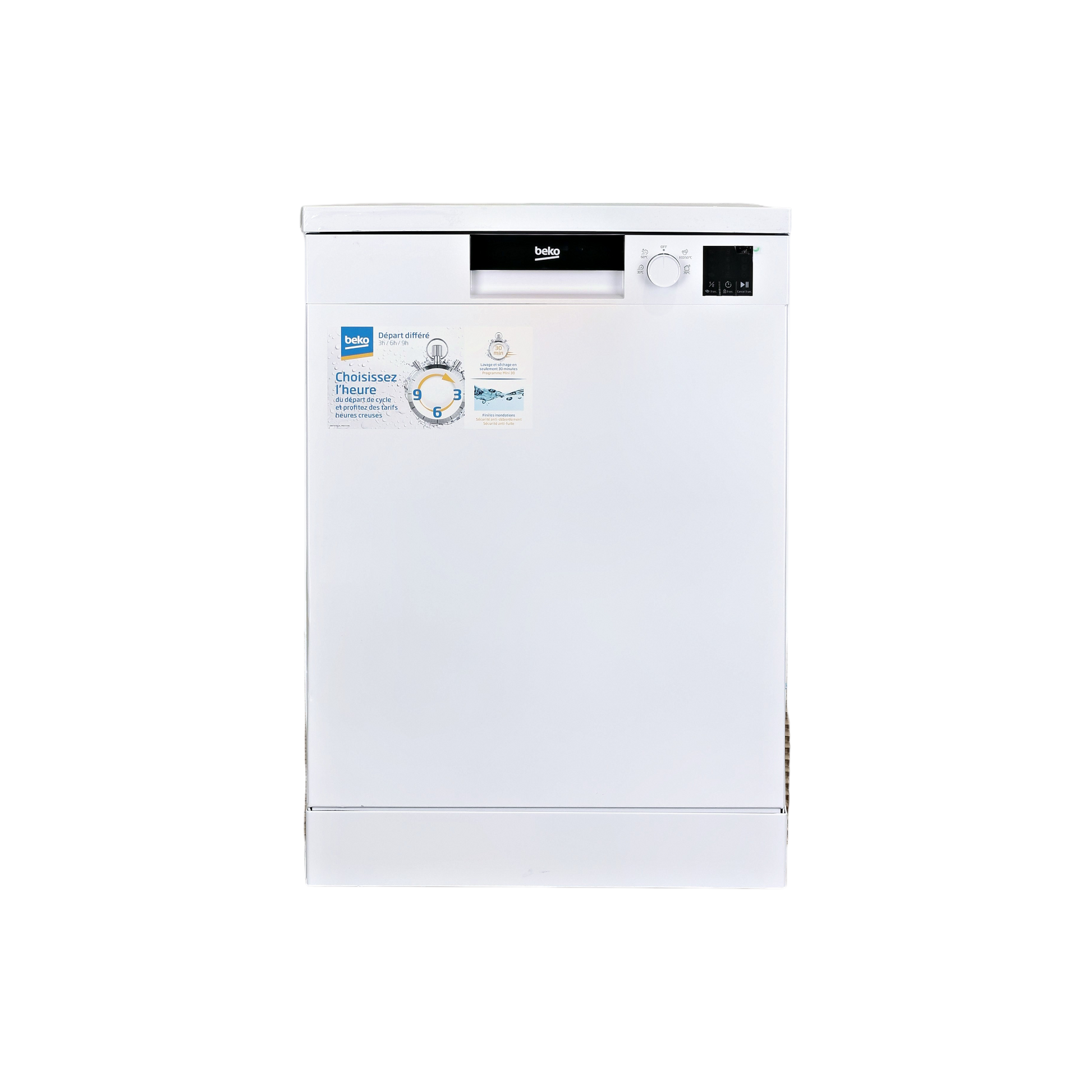 Lave-Vaisselle Pose Libre 13 Cvts Reconditionné BEKO LVV1347W : vue de face