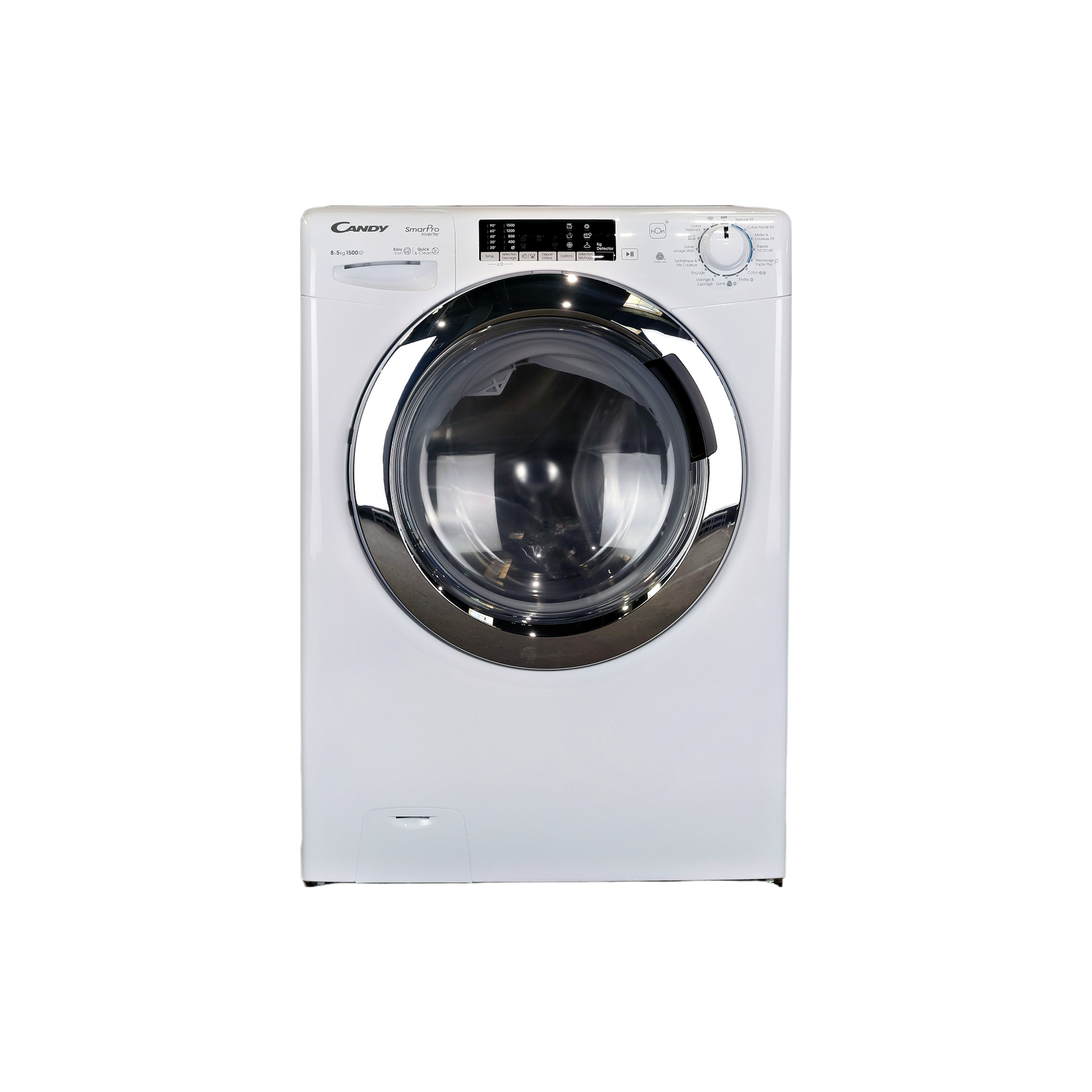 Lave-Linge Sechant 8 kg Reconditionné CANDY CSOW5854TWMC-S : vue de face