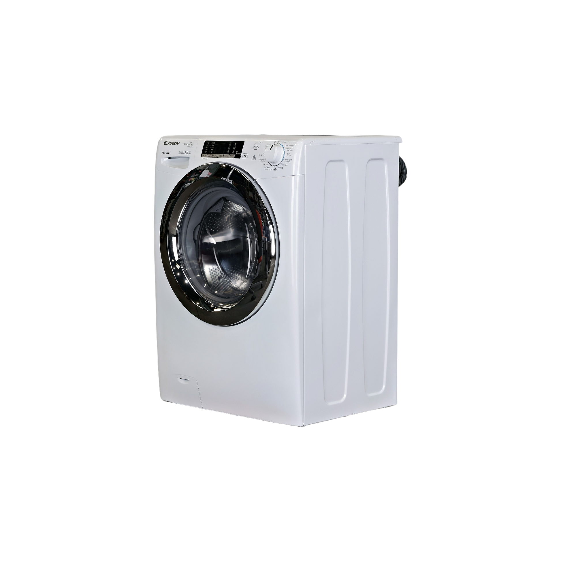 Lave-Linge Sechant 8 kg Reconditionné CANDY CSOW5854TWMC-S : vue du côté gauche