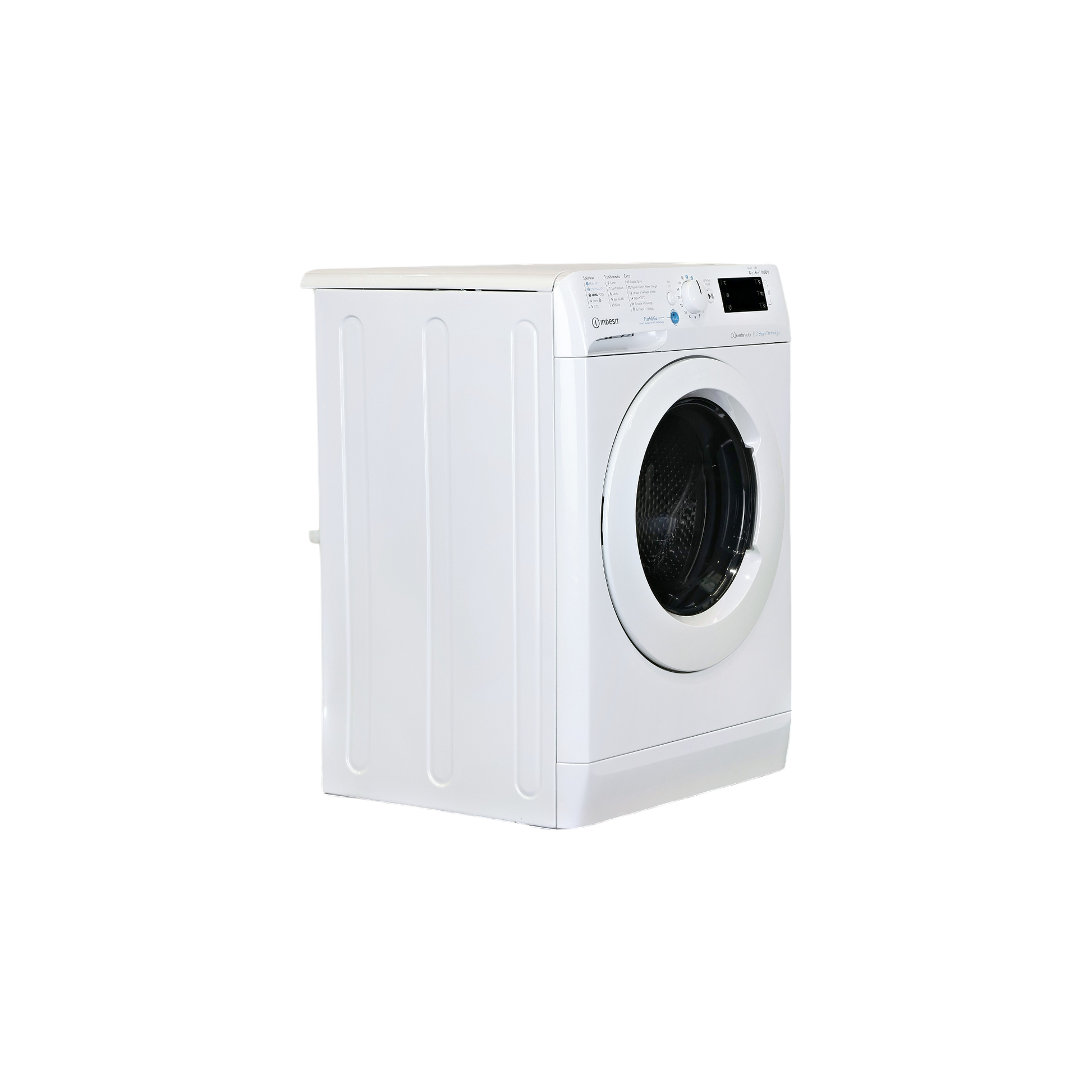 Lave-Linge Sechant 8 kg Reconditionné INDESIT BDE86435WVFR : vue du côté droit