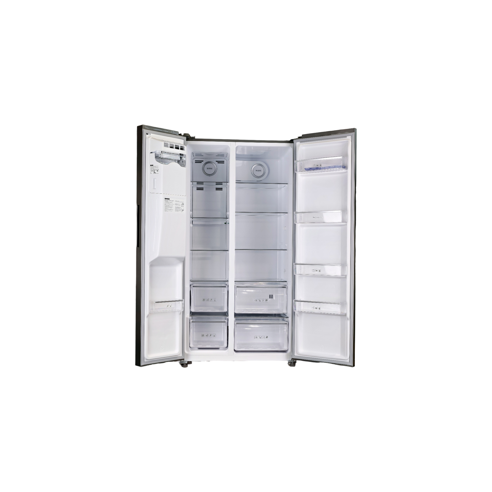 Réfrigérateur Américain 513 L Reconditionné THOMSON THSBS91WDIX : vue de l'intérieur