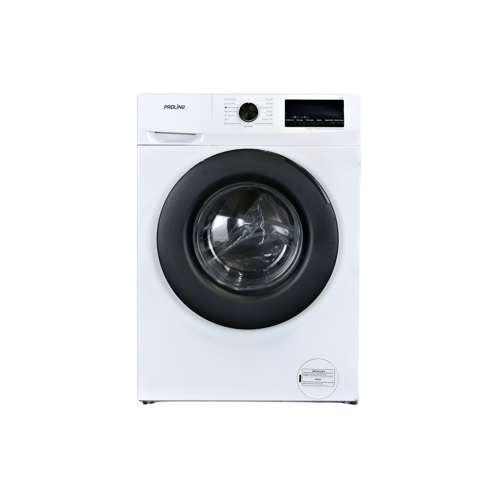 Lave-Linge Hublot 7 kg Reconditionné PROLINE FP7WH : vue de face