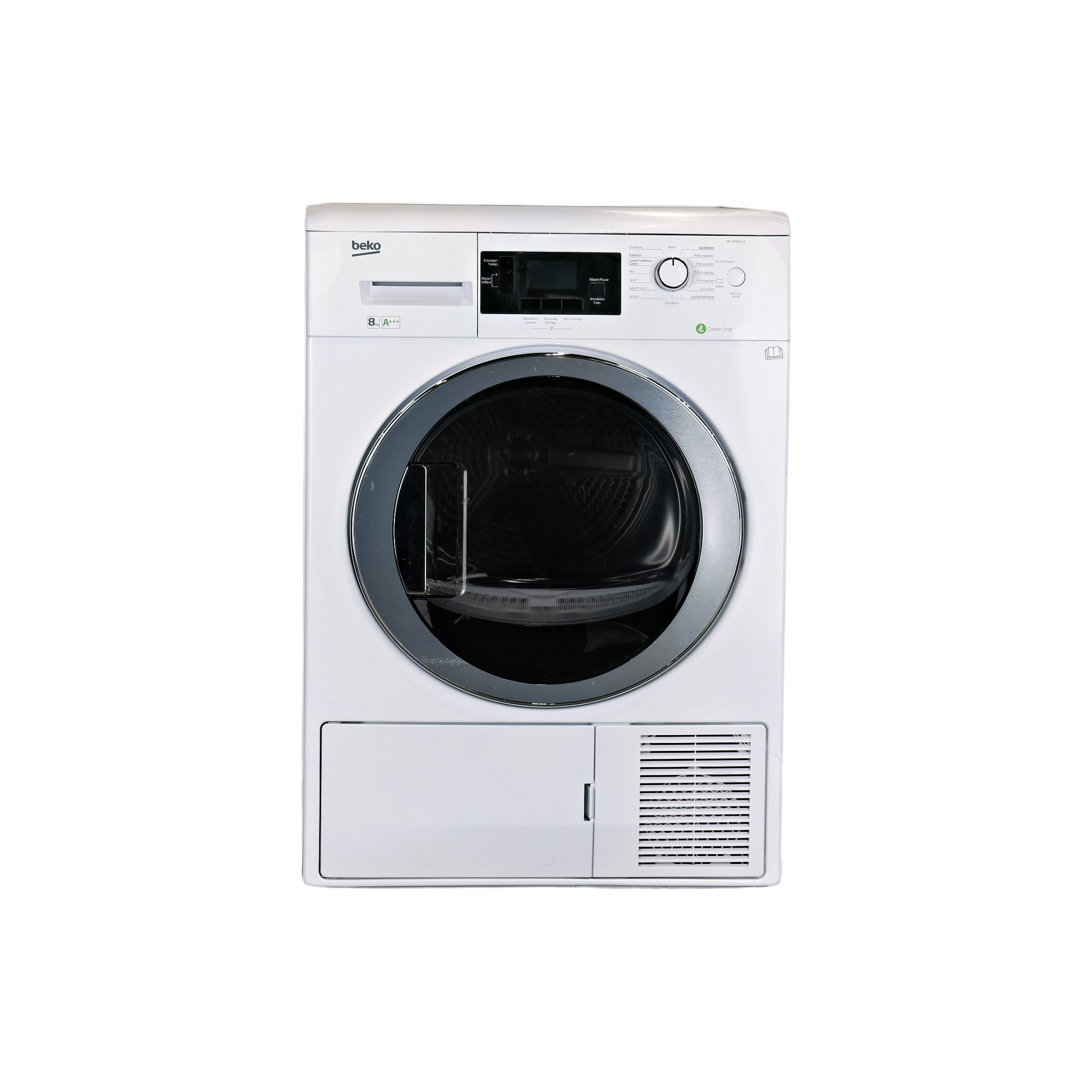 Seche-Linge Pompe À Chaleur 8 kg Reconditionné BEKO DPU8306GX : vue de face