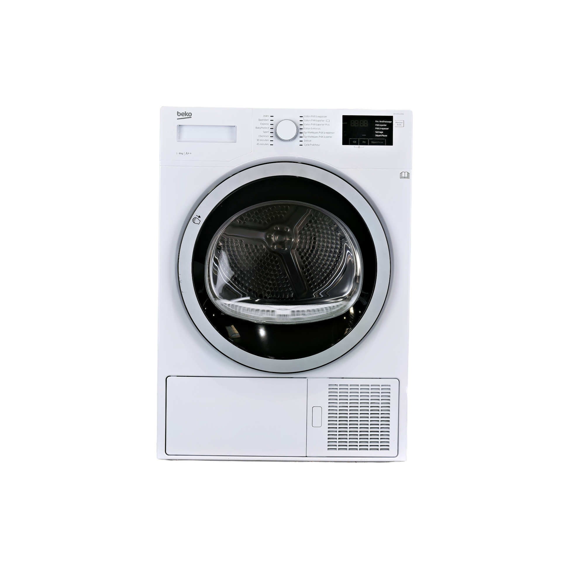 Seche-Linge Pompe À Chaleur 8 kg Reconditionné BEKO DDS8556GX1W : vue de face