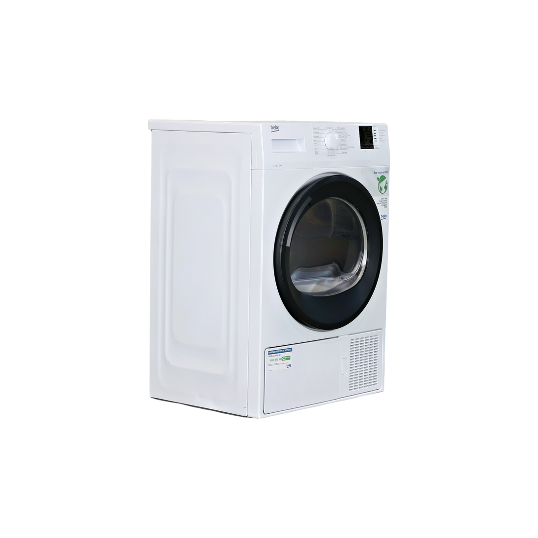 Seche-Linge Pompe À Chaleur 7 kg Reconditionné BEKO DM7412GA0W : vue du côté droit