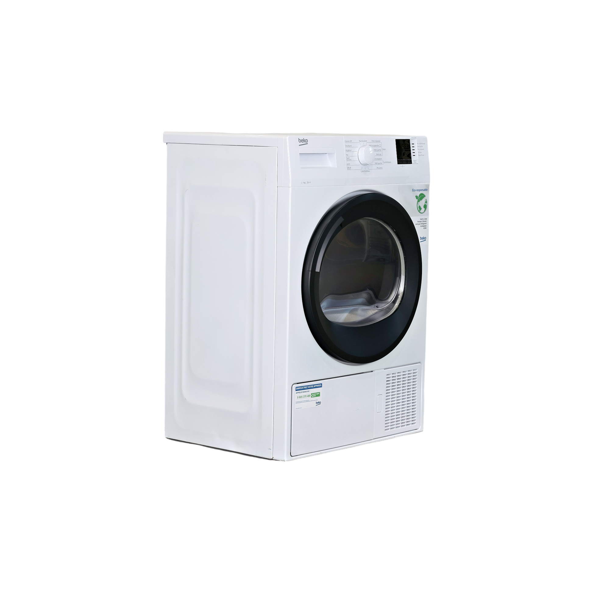 Seche-Linge Pompe À Chaleur 7 kg Reconditionné BEKO DM7412GA0W : vue du côté droit