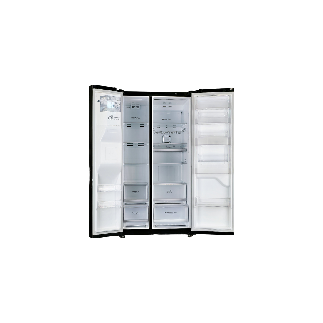Réfrigérateur Américain 625 L Reconditionné LG GSS6871MC : vue de l'intérieur