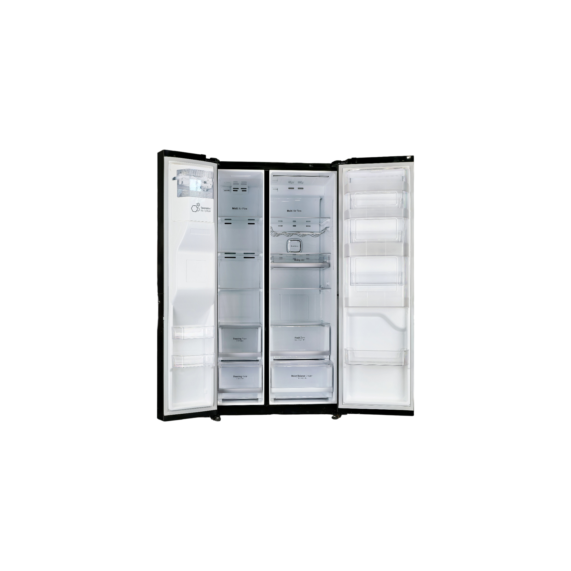 Réfrigérateur Américain 625 L Reconditionné LG GSS6871MC : vue de l'intérieur