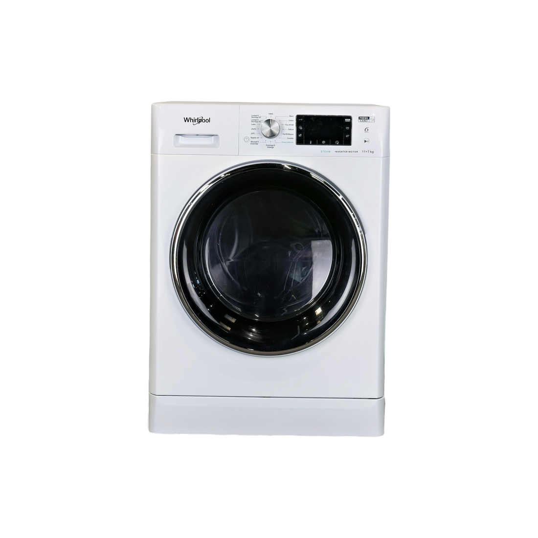 Lave-Linge Sechant 11 kg Reconditionné WHIRLPOOL FFWDD1176258BCVFR : vue de face