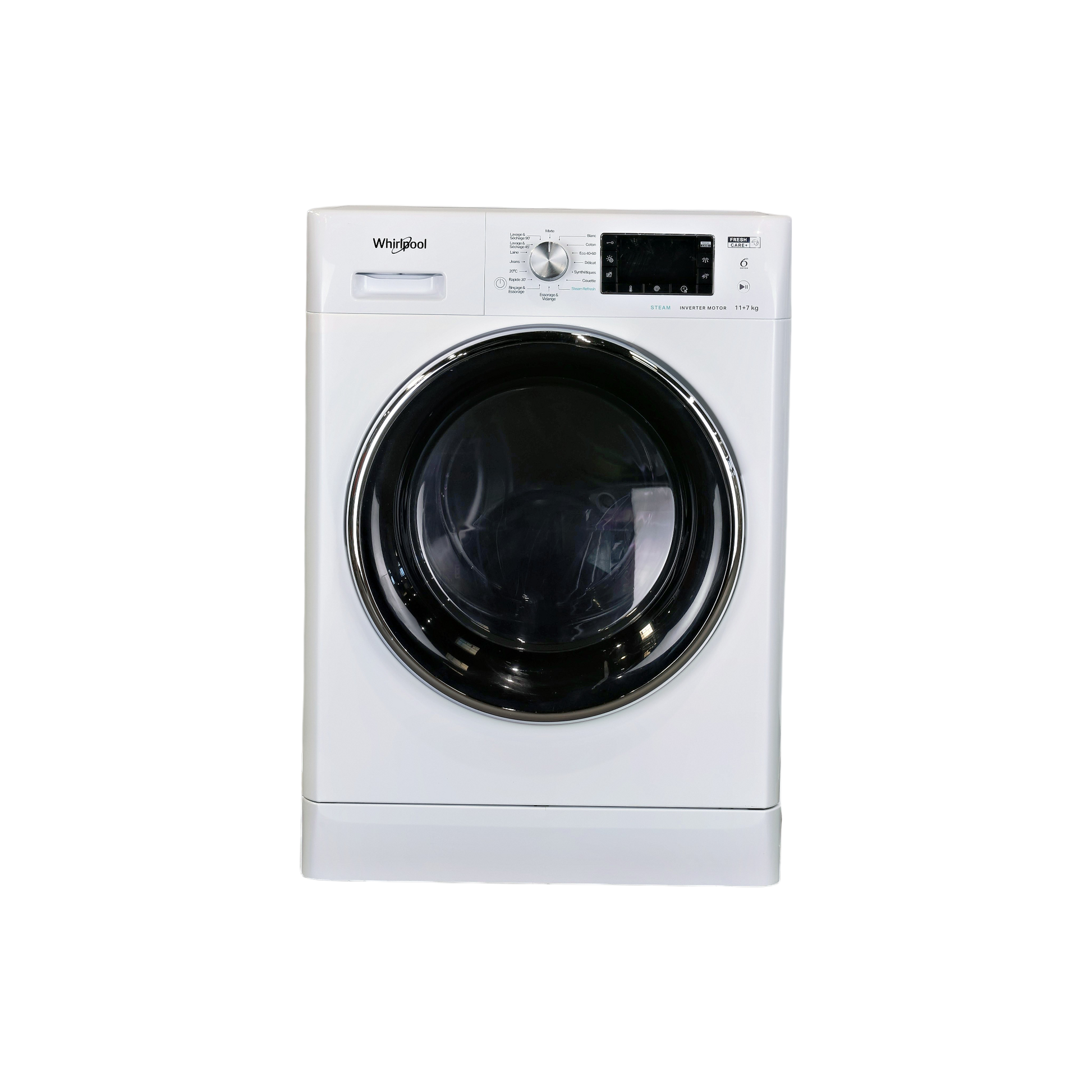 Lave-Linge Sechant 11 kg Reconditionné WHIRLPOOL FFWDD1176258BCVFR : vue de face
