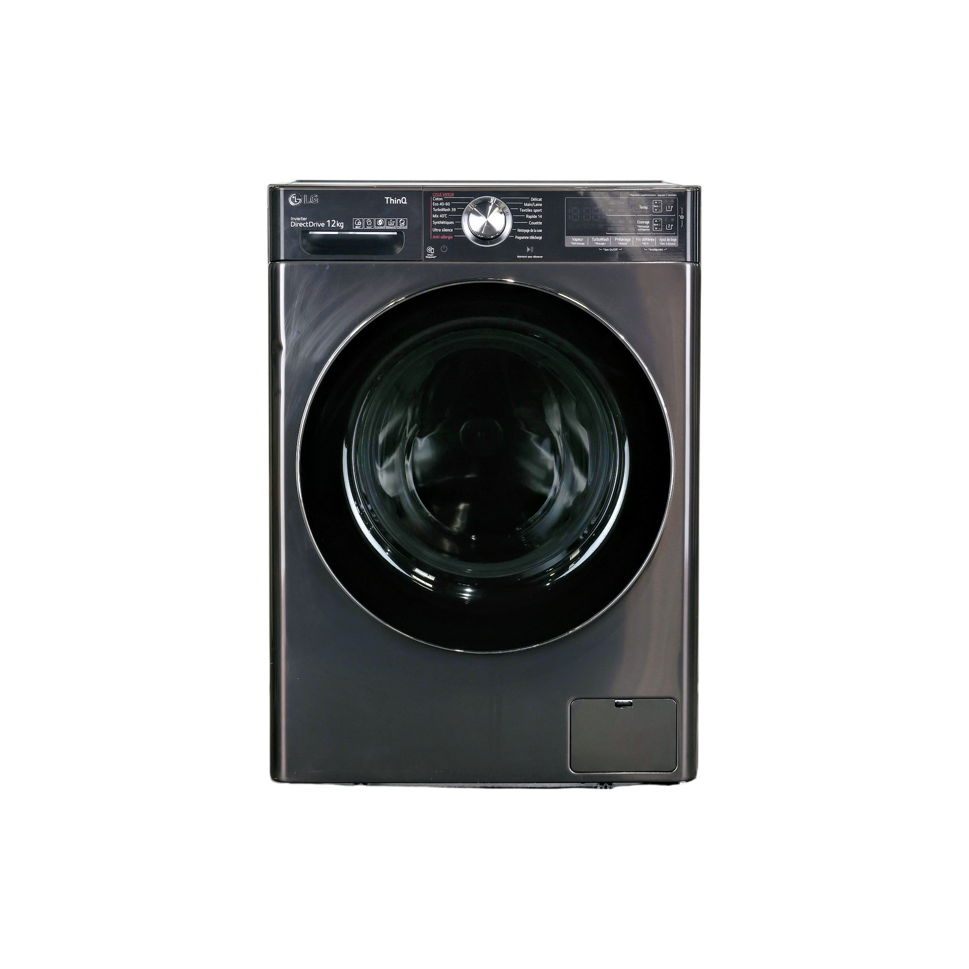 Lave-Linge Hublot 12 kg Reconditionné LG F24V92BSTA : vue de face