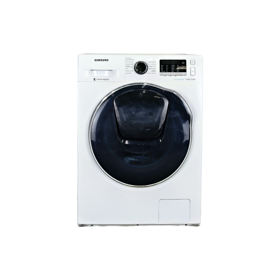 Lave-Linge Sechant 7 kg Reconditionné SAMSUNG WD70K5B10OW : vue de face