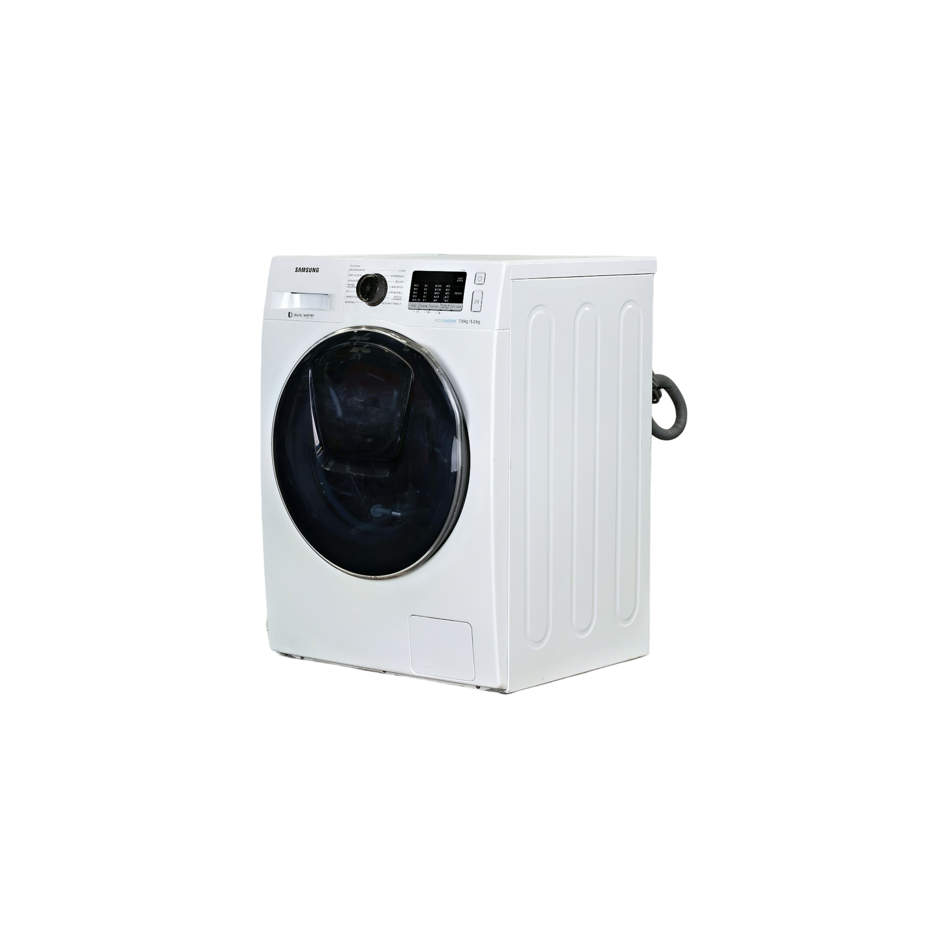Lave-Linge Sechant 7 kg Reconditionné SAMSUNG WD70K5B10OW : vue du côté gauche