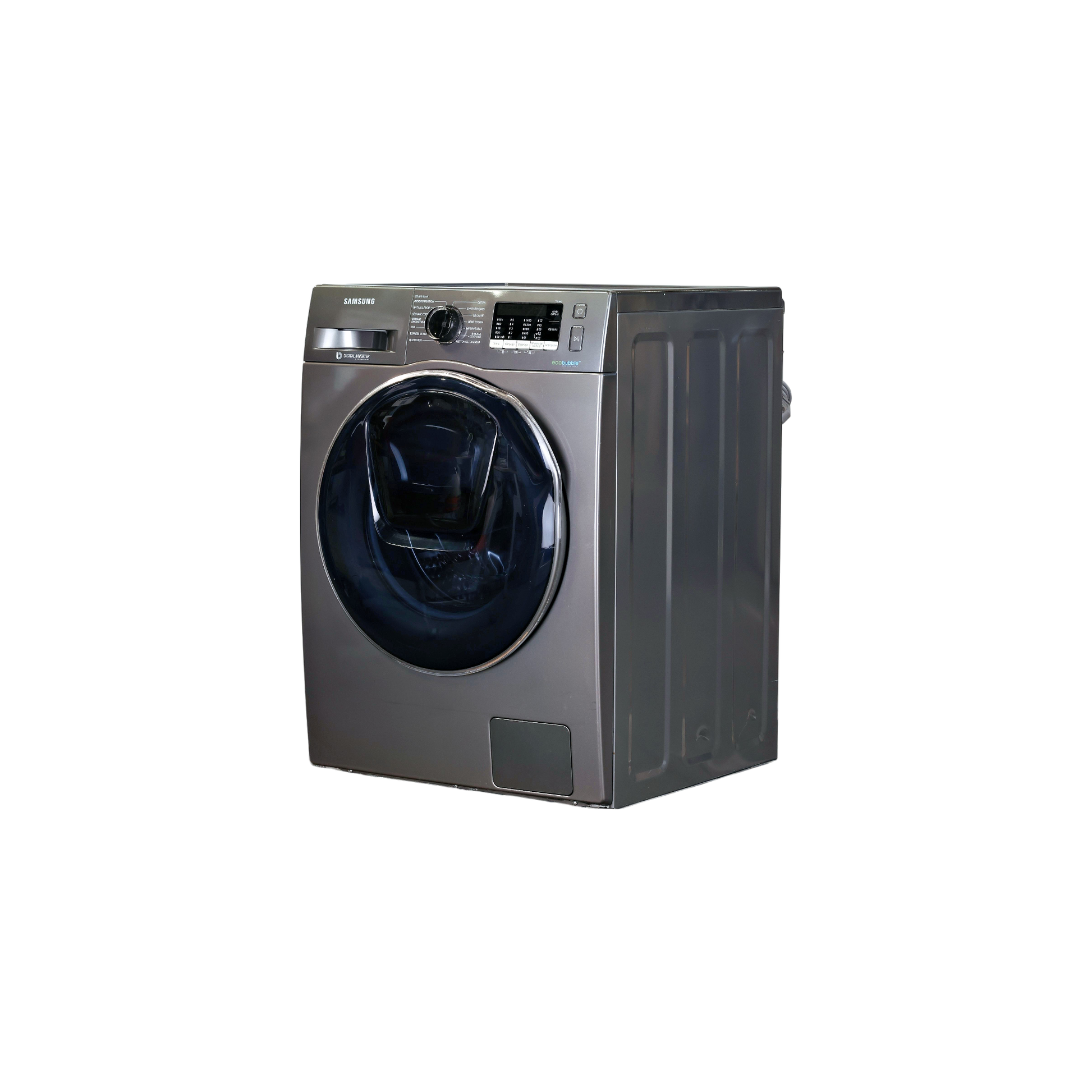 Lave-Linge Sechant 8 kg Reconditionné SAMSUNG WD80K5B10OX : vue du côté gauche