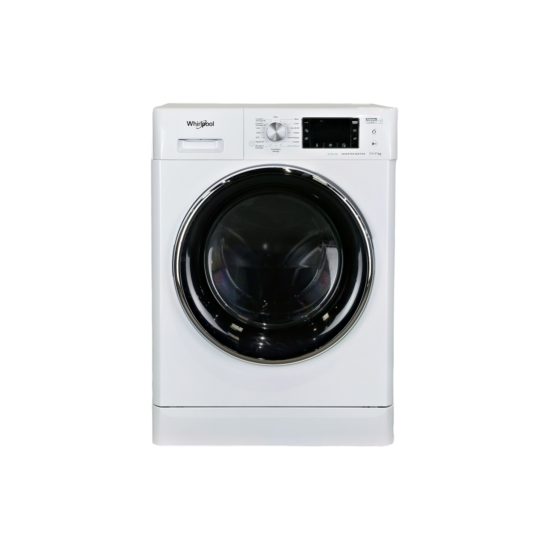 Lave-Linge Sechant 11 kg Reconditionné WHIRLPOOL FFWDD1176258BCVFR : vue de face