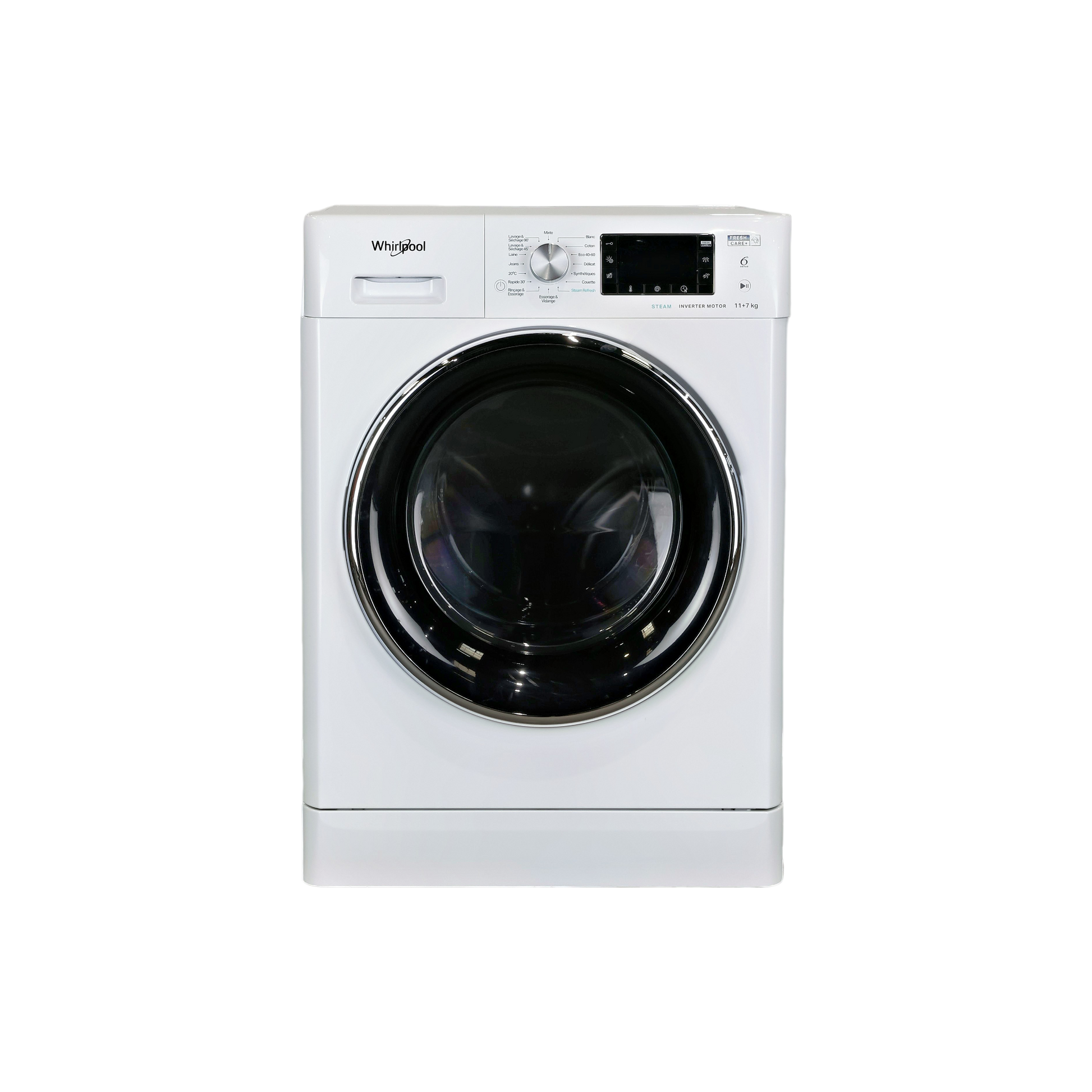 Lave-Linge Sechant 11 kg Reconditionné WHIRLPOOL FFWDD1176258BCVFR : vue de face