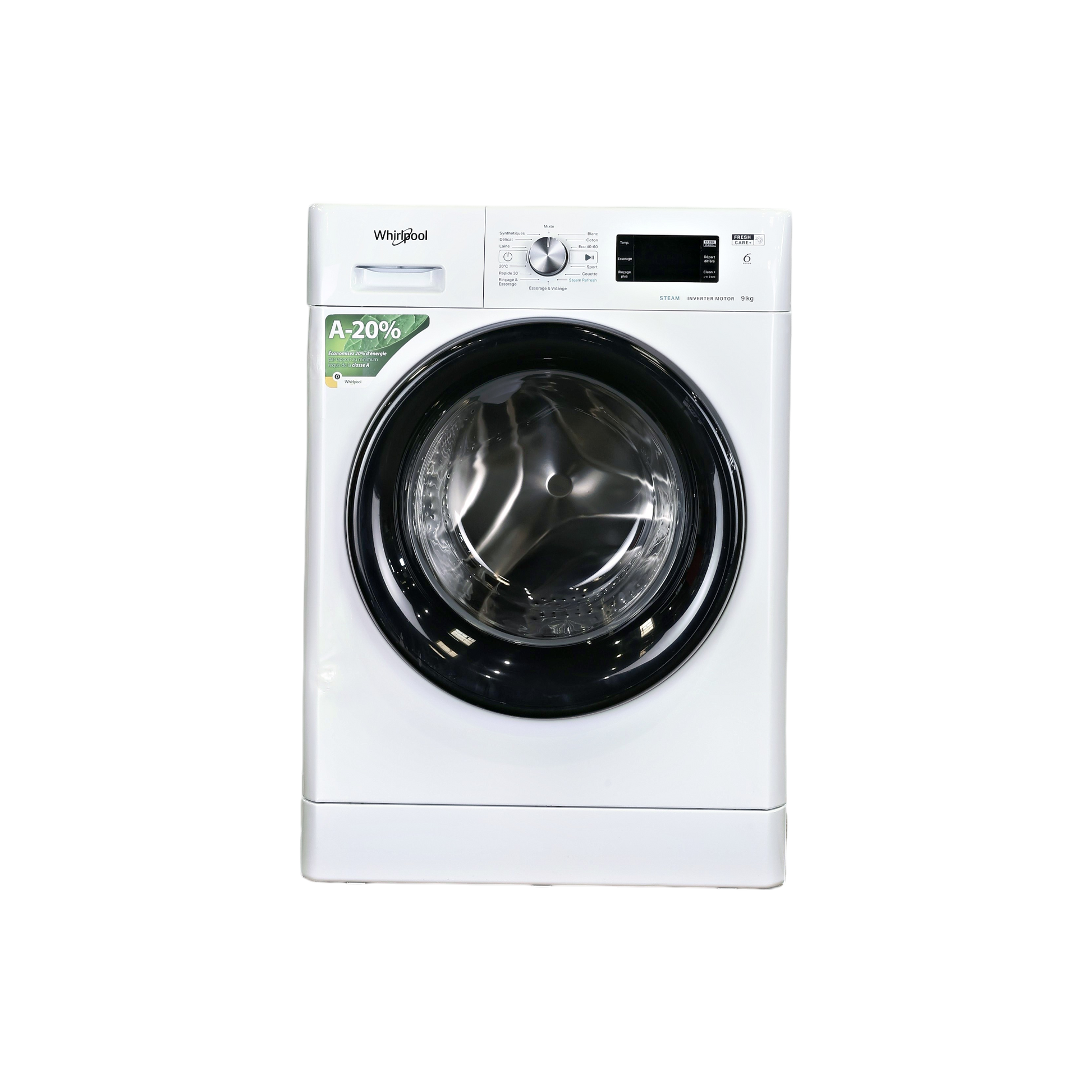 Lave-Linge Hublot 9 kg Reconditionné WHIRLPOOL FFBB9489BVFR : vue de face