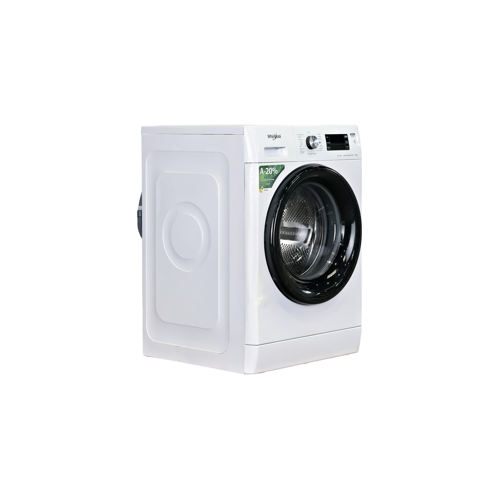 Lave-Linge Hublot 9 kg Reconditionné WHIRLPOOL FFBB9489BVFR : vue du côté droit