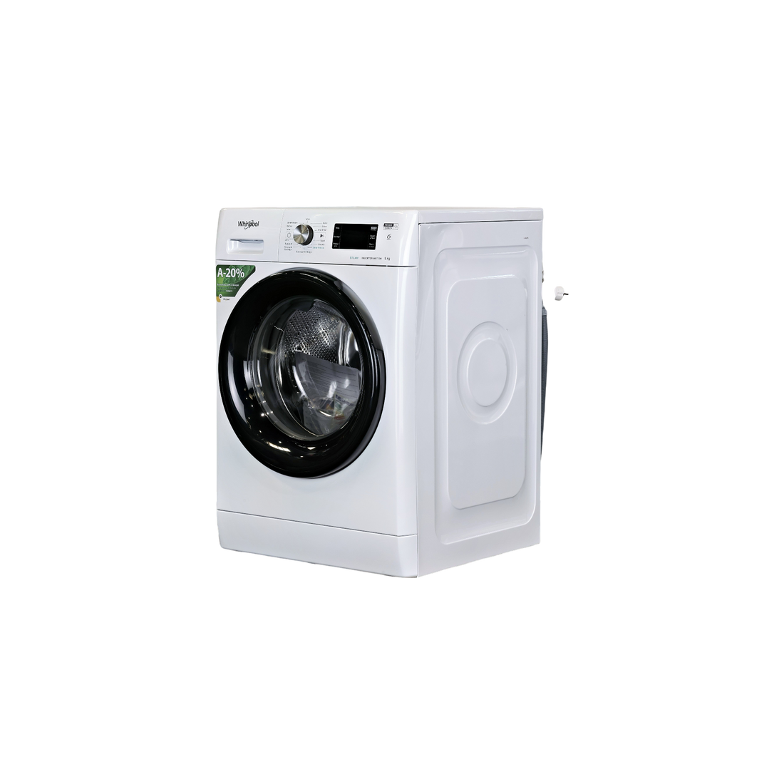 Lave-Linge Hublot 9 kg Reconditionné WHIRLPOOL FFBB9489BVFR : vue du côté gauche