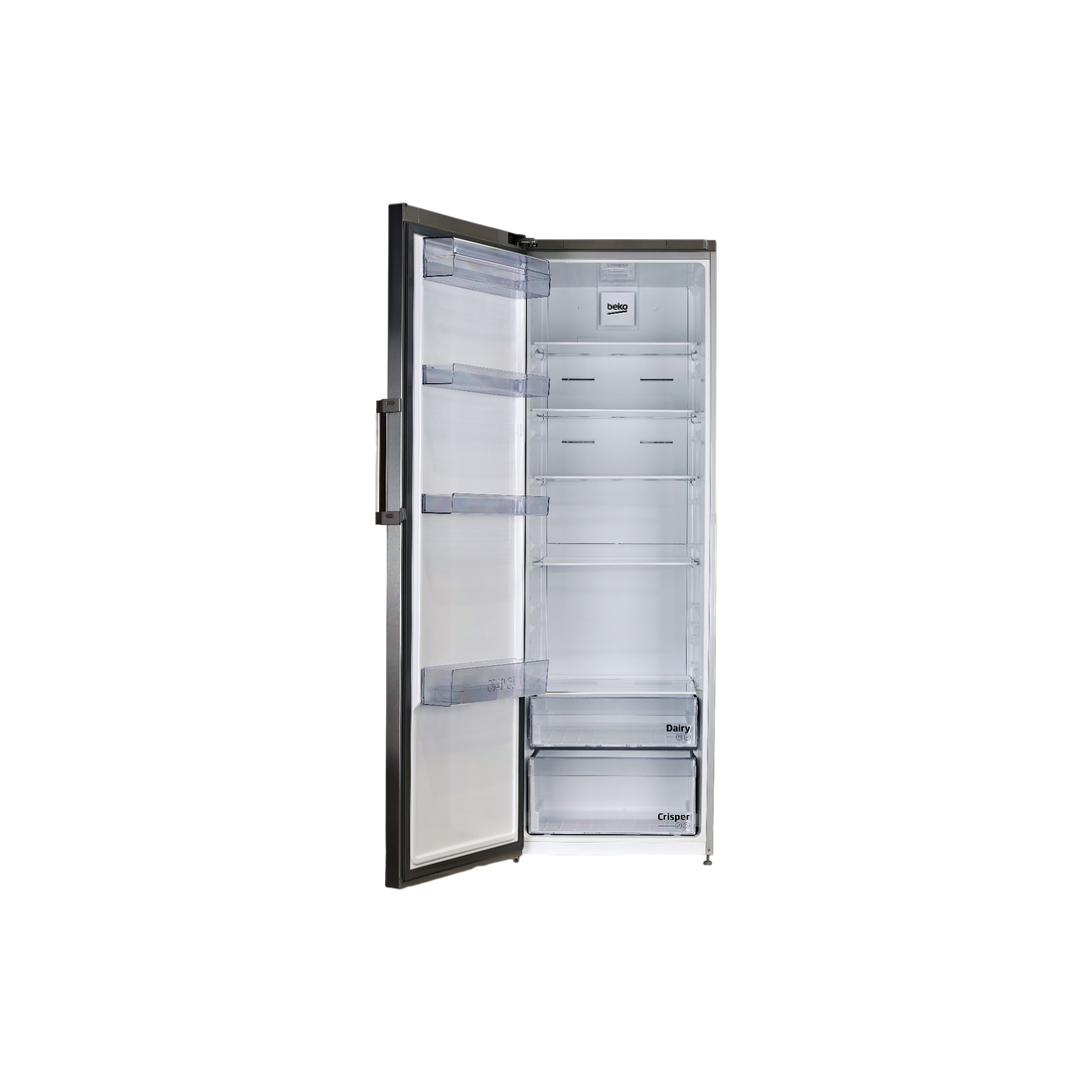 Réfrigérateur Une Porte 375 L Reconditionné BEKO RSNE445E33X : vue de l'intérieur