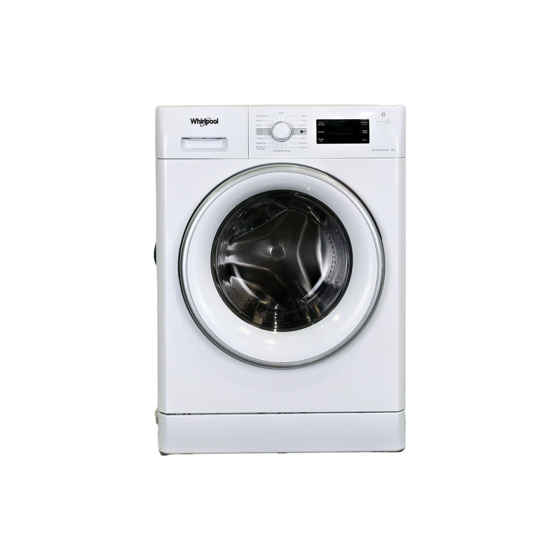 Lave-Linge Hublot 9 kg Reconditionné WHIRLPOOL FWG91484WSFR : vue de face