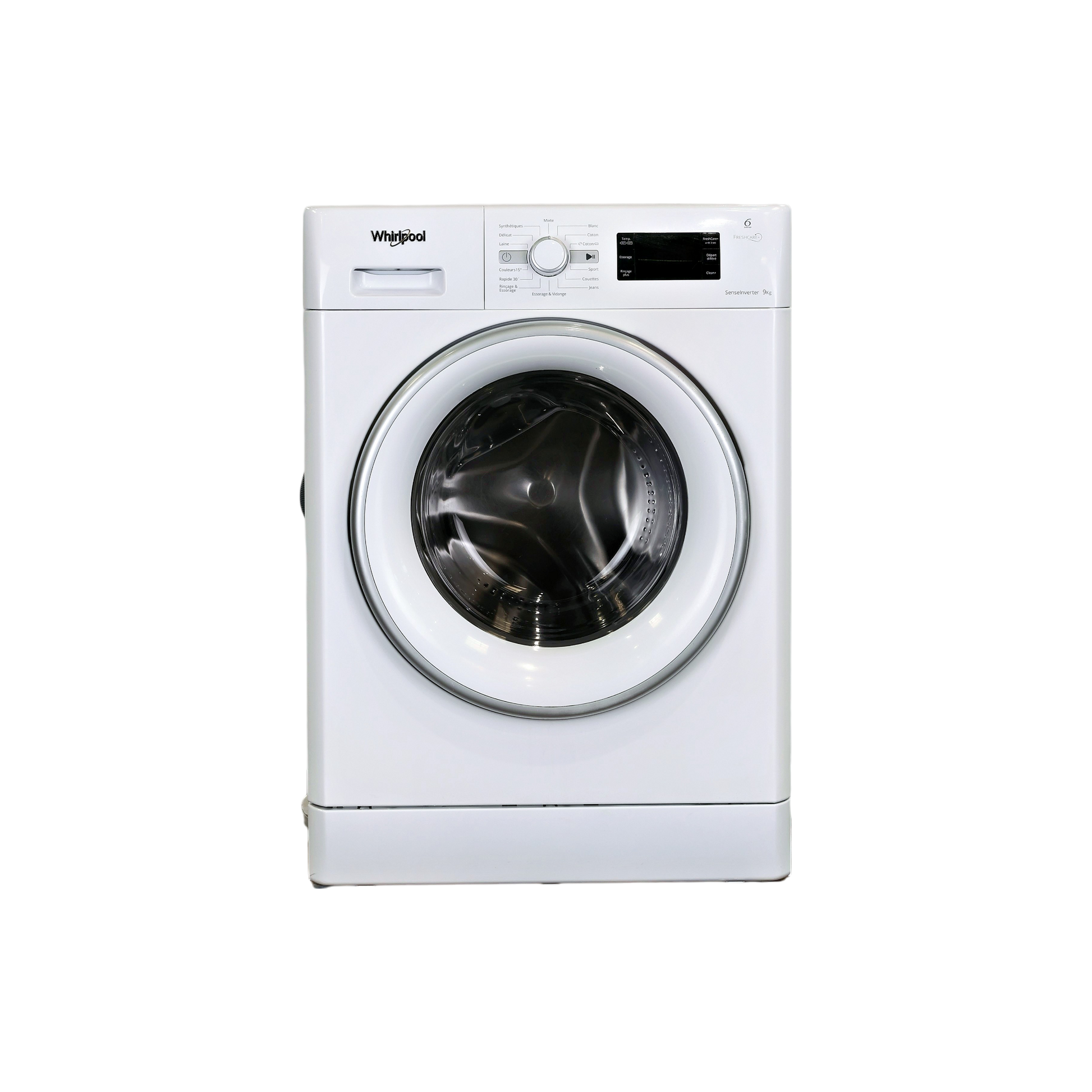 Lave-Linge Hublot 9 kg Reconditionné WHIRLPOOL FWG91484WSFR : vue de face