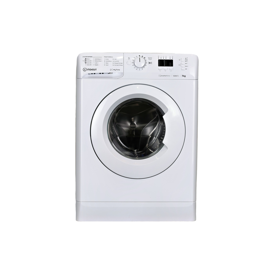 Lave-Linge Hublot 7 kg Reconditionné INDESIT MTWA71296WFR : vue de face
