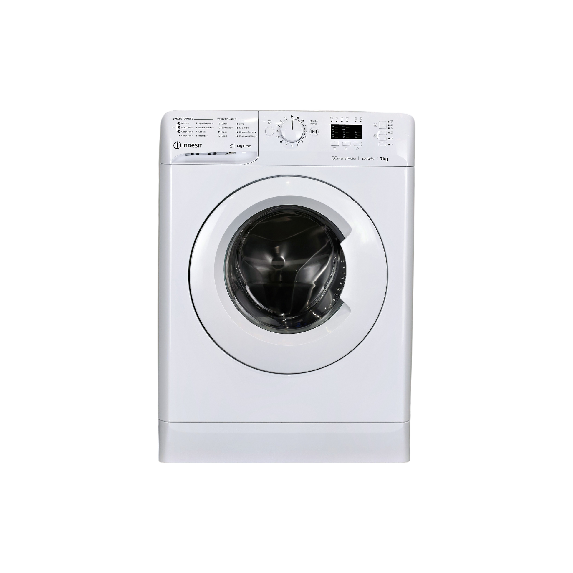 Lave-Linge Hublot 7 kg Reconditionné INDESIT MTWA71296WFR : vue de face