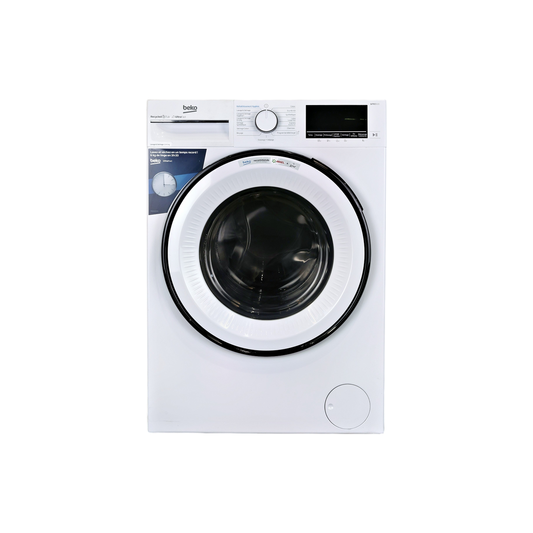 Lave-Linge Sechant 10 kg Reconditionné BEKO B3YDFT51044W : vue de face