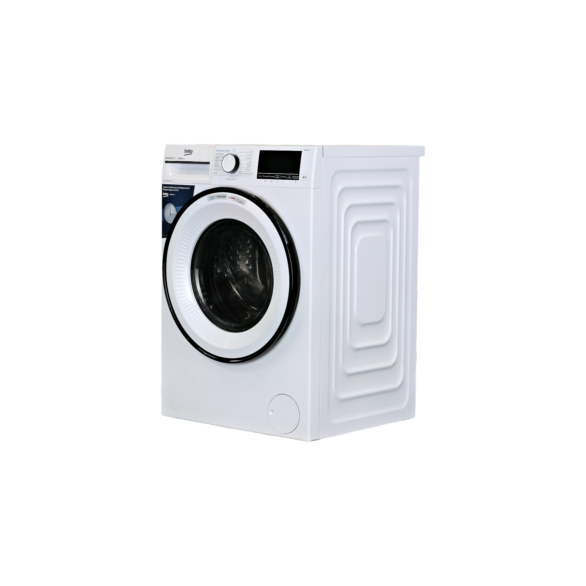 Lave-Linge Sechant 10 kg Reconditionné BEKO B3YDFT51044W : vue du côté gauche
