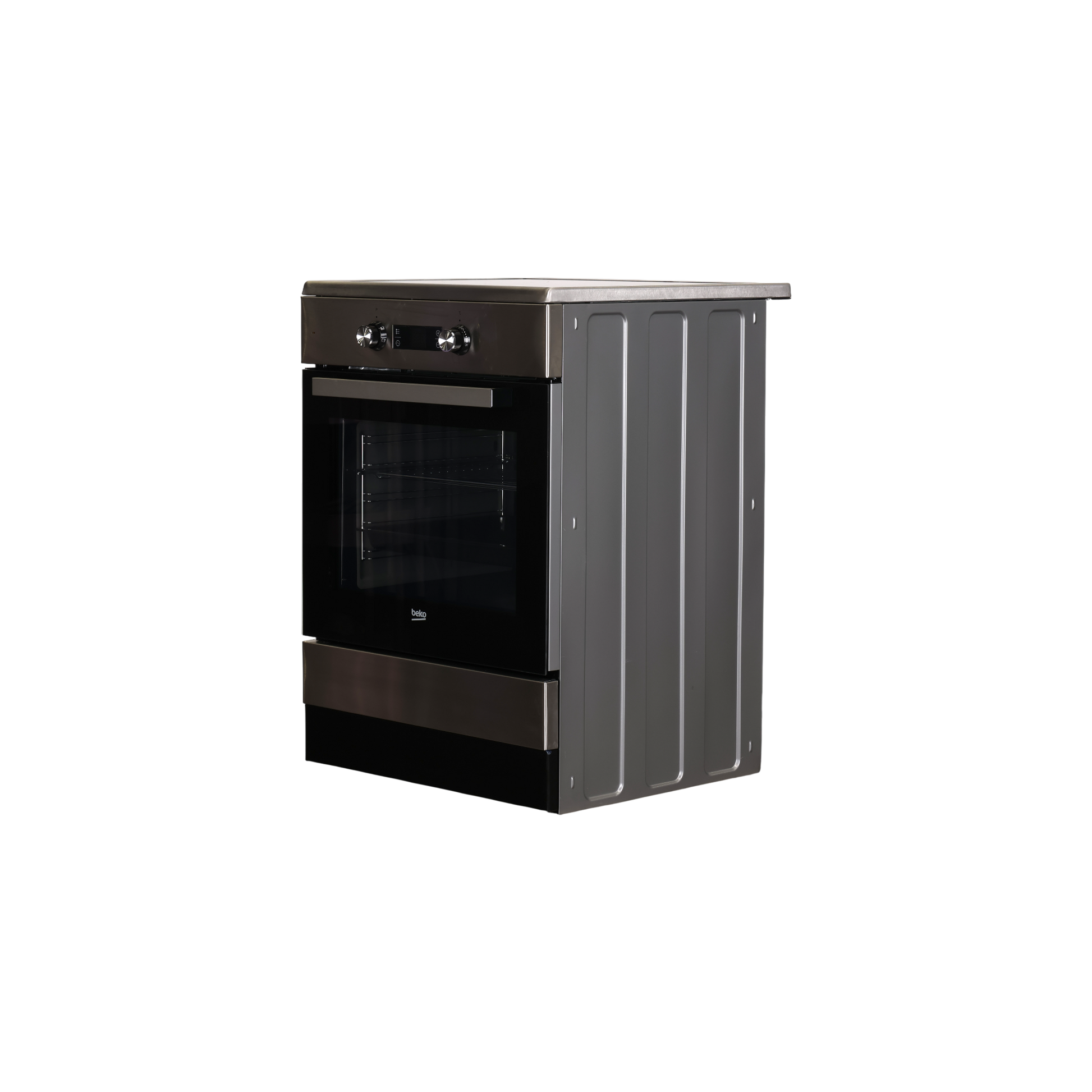 Cuisinière À Induction  Reconditionné BEKO FSE68302MXC : vue du côté gauche
