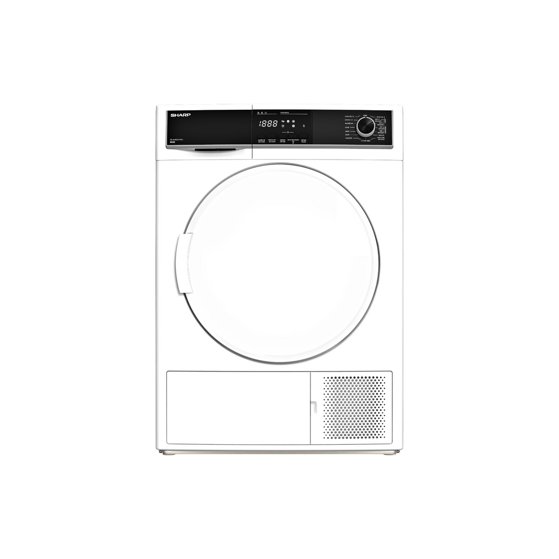 Seche-Linge Pompe À Chaleur 10 kg Reconditionné SHARP KD-HHB0S7PW21 : vue de face