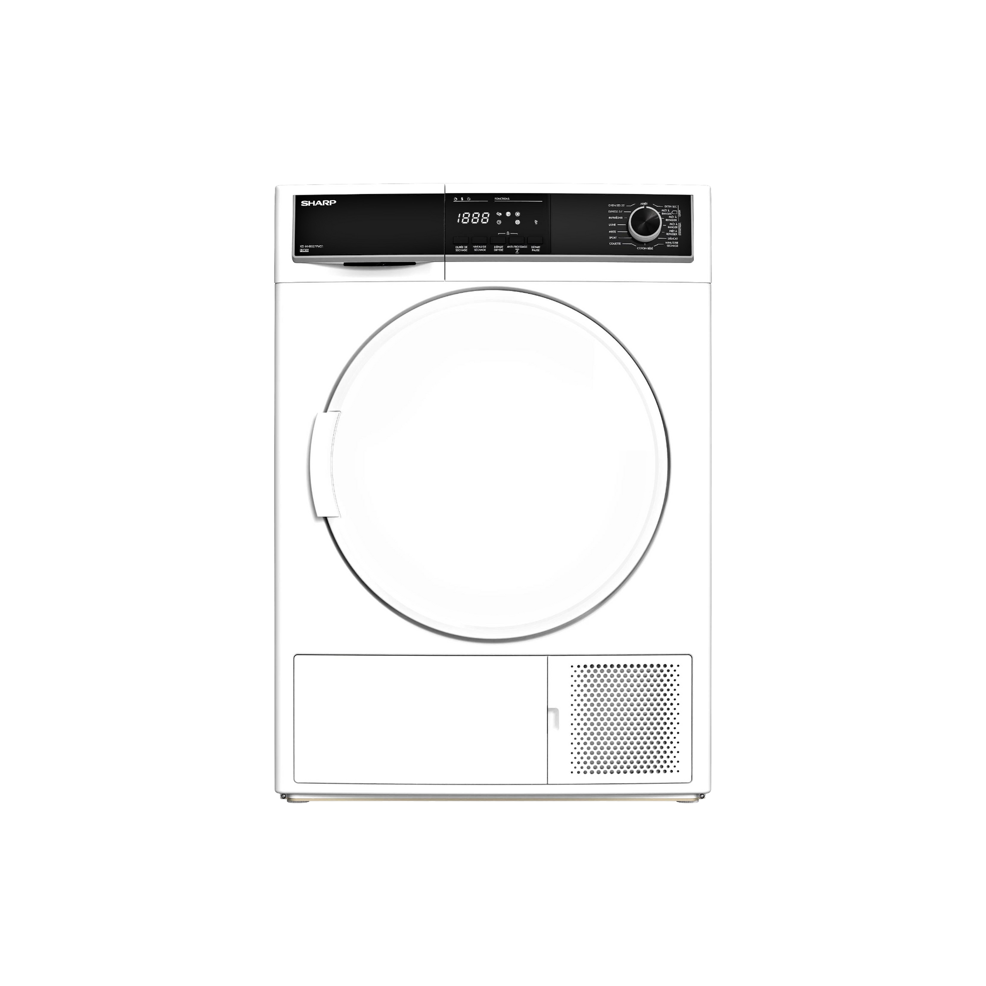 Seche-Linge Pompe À Chaleur 10 kg Reconditionné SHARP KD-HHB0S7PW21 : vue de face