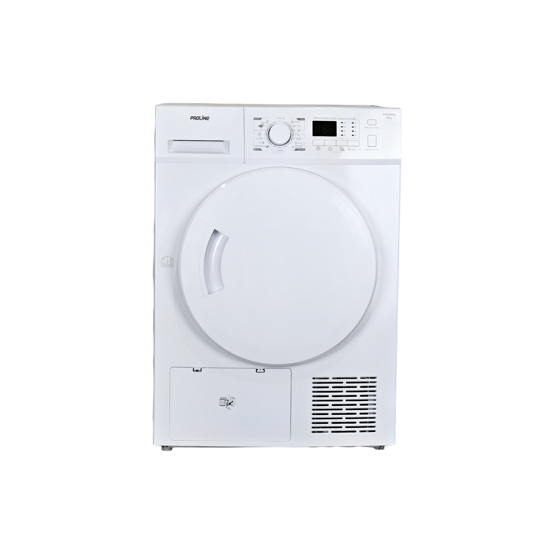 Seche-Linge Pompe À Chaleur 8 kg Reconditionné PROLINE PROHP83 : vue de face