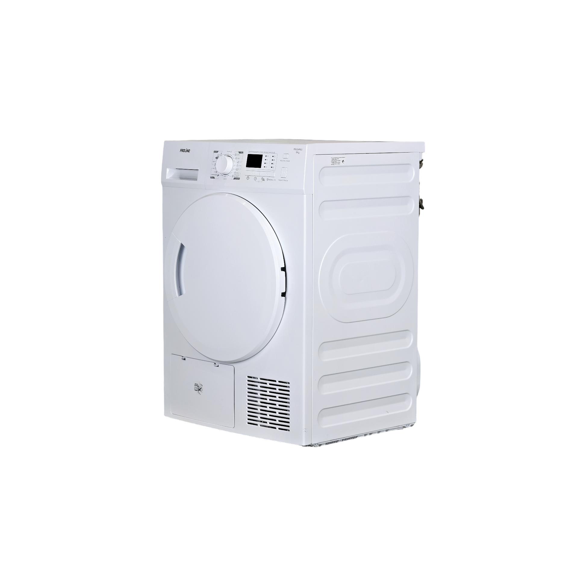 Seche-Linge Pompe À Chaleur 8 kg Reconditionné PROLINE PROHP83 : vue du côté gauche