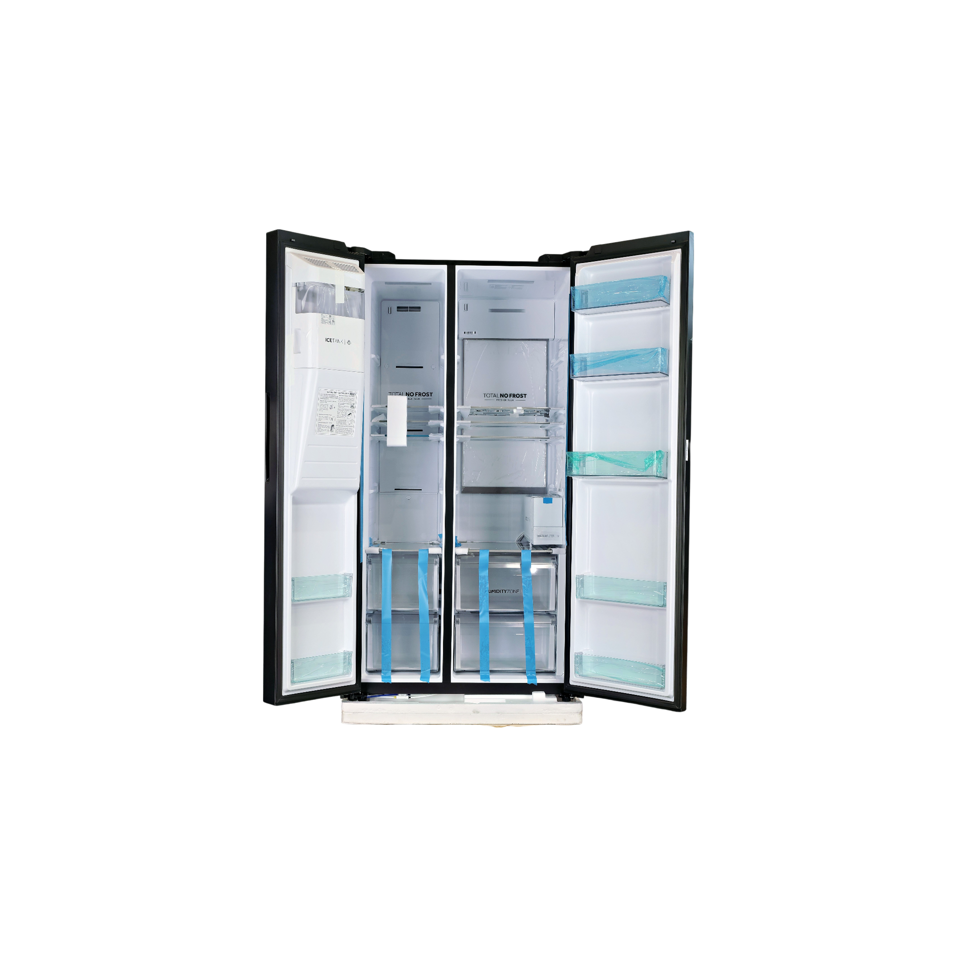 Réfrigérateur Américain 601 L Reconditionné HAIER HSW79F18DIPT : vue de l'intérieur