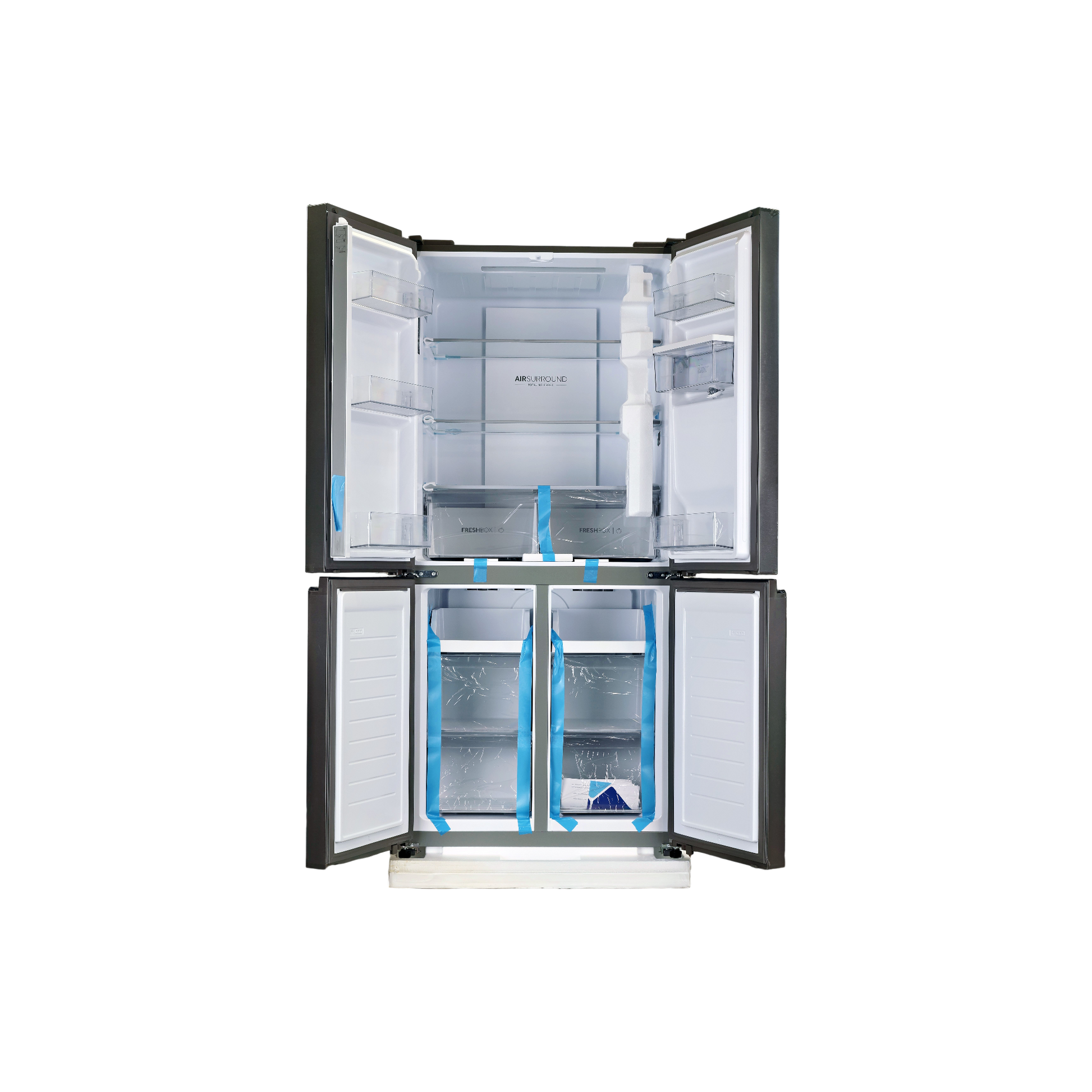 Réfrigérateur Multi-Portes 463 L Reconditionné HAIER HCR3818EWMM : vue de l'intérieur
