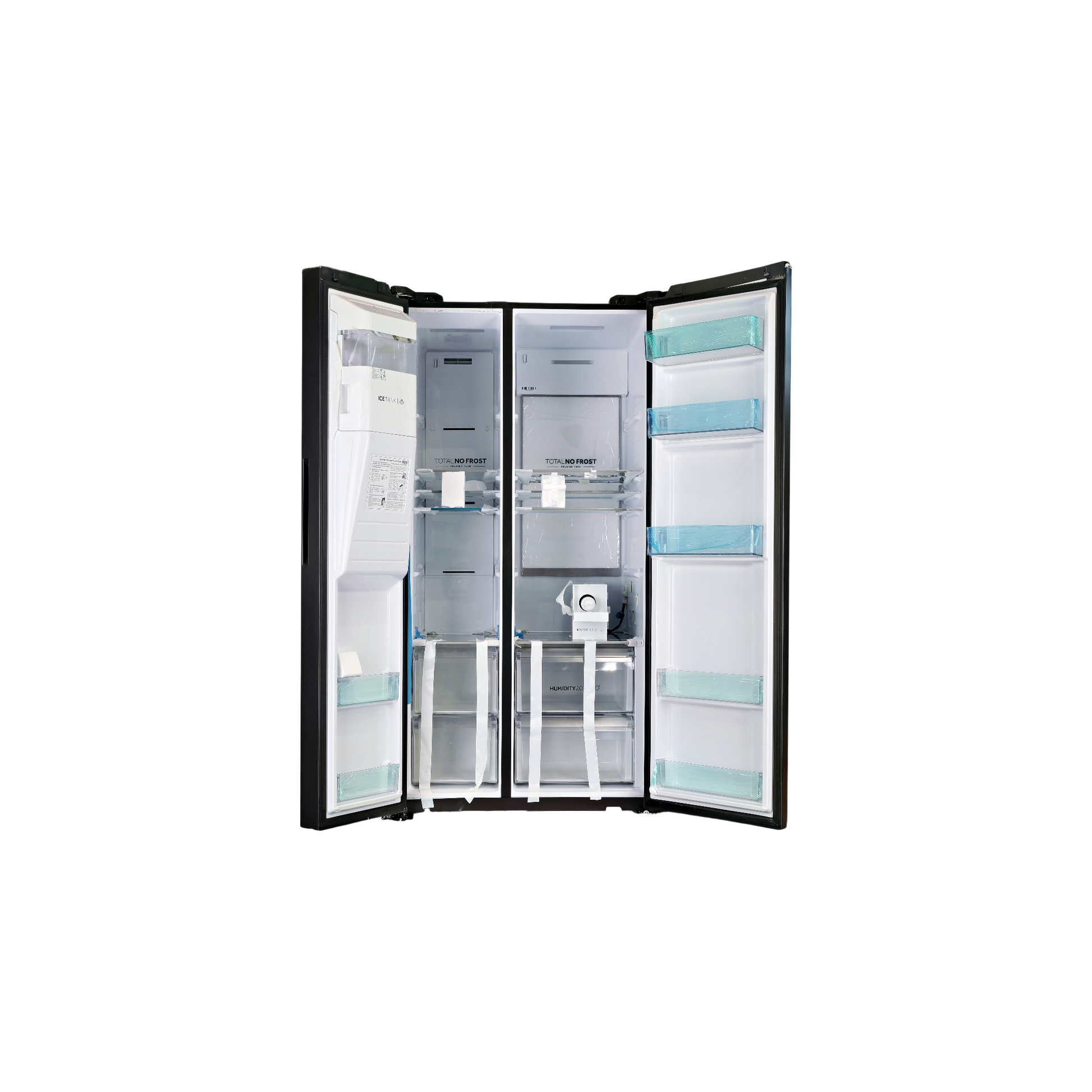Réfrigérateur Américain 601 L Reconditionné HAIER HSW79F18DIPT : vue de l'intérieur