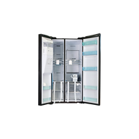 Réfrigérateur Américain 601 L Reconditionné HAIER HSW79F18DIPT : vue de l'intérieur