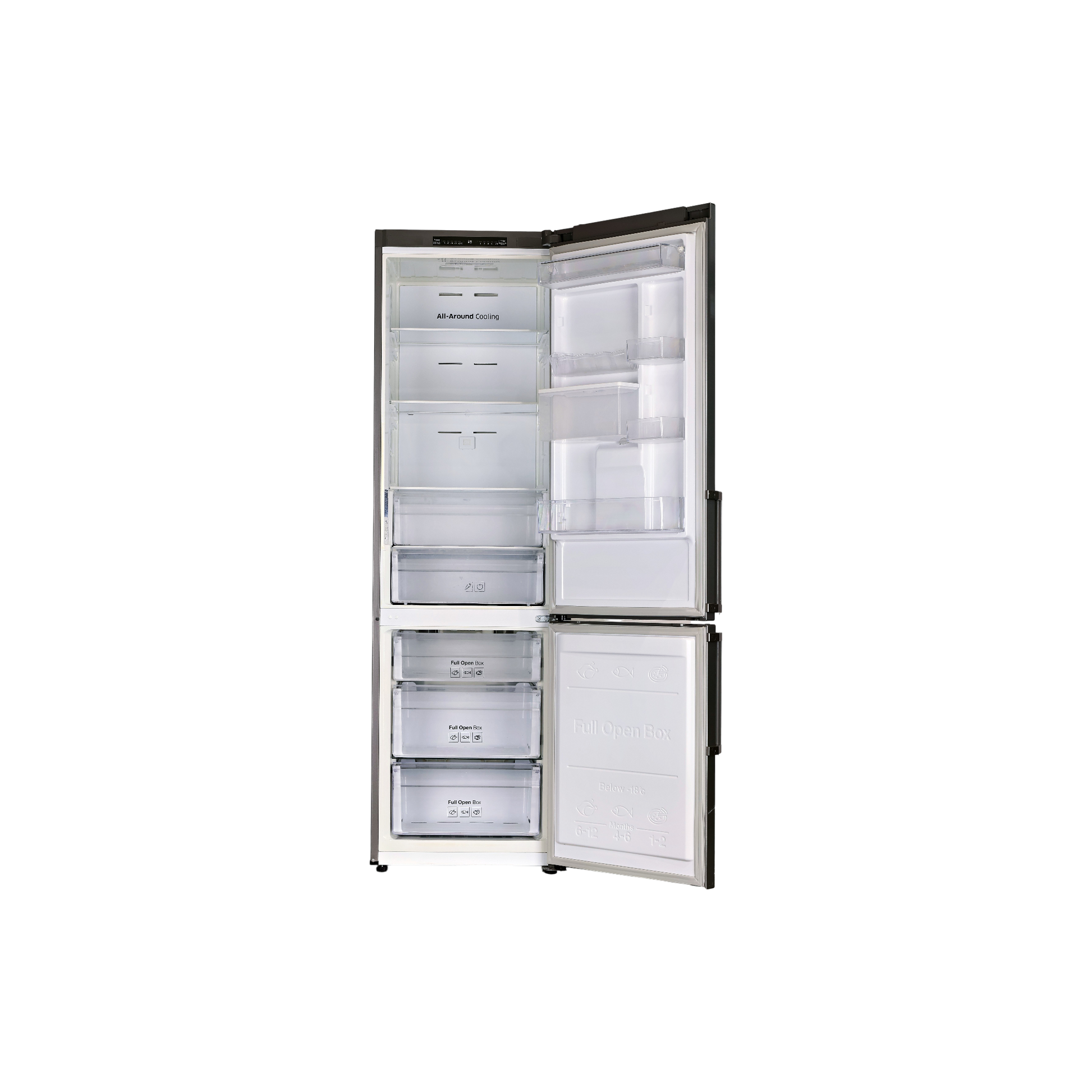 Réfrigérateur Avec Congélateur 360 L Reconditionné SAMSUNG RB37J5700SA : vue de l'intérieur