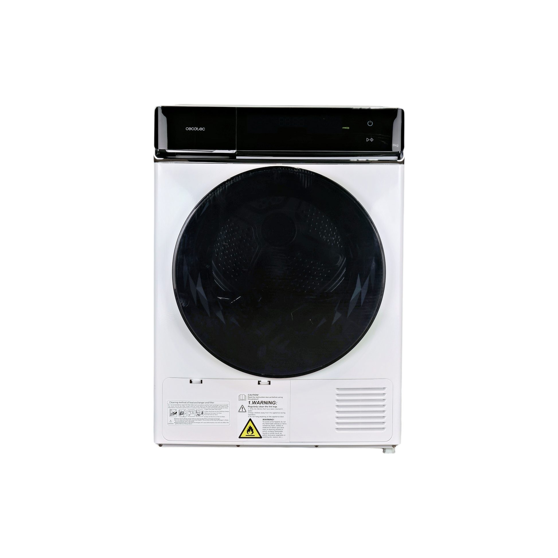 Seche-Linge Pompe À Chaleur 8 kg Reconditionné CECOTEC 02168 : vue de face