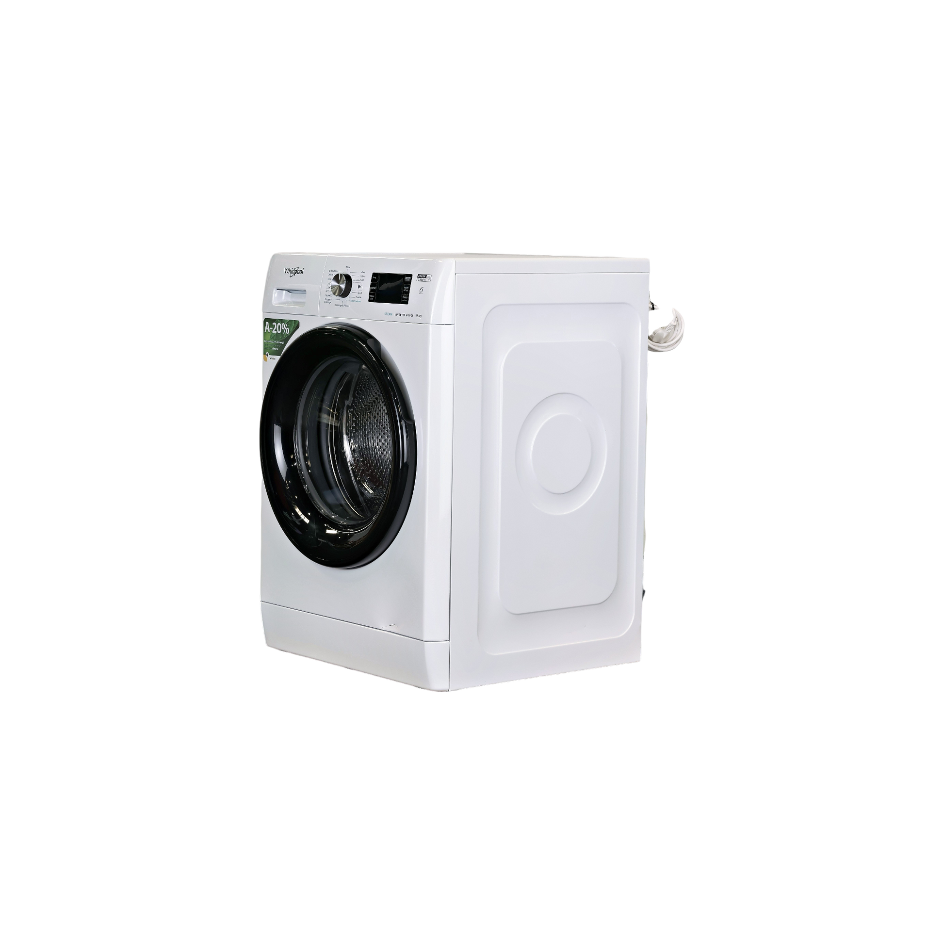 Lave-Linge Hublot 9 kg Reconditionné WHIRLPOOL FFBB9489BVFR : vue du côté gauche