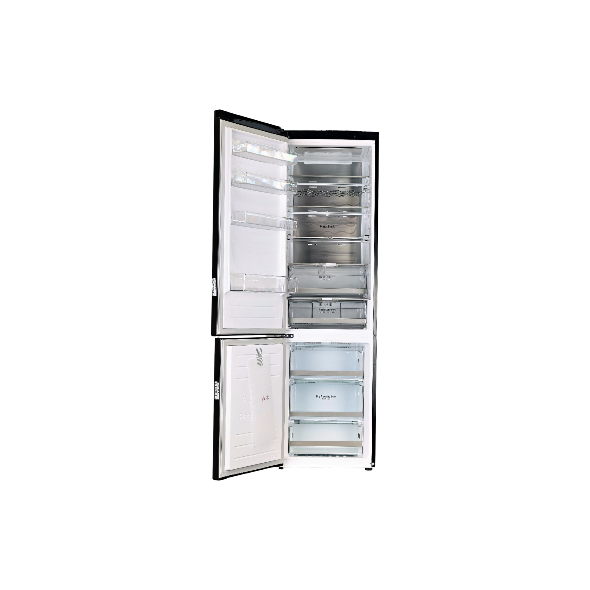 Réfrigérateur Avec Congélateur 384 L Reconditionné LG GBB72MCUDN : vue de l'intérieur