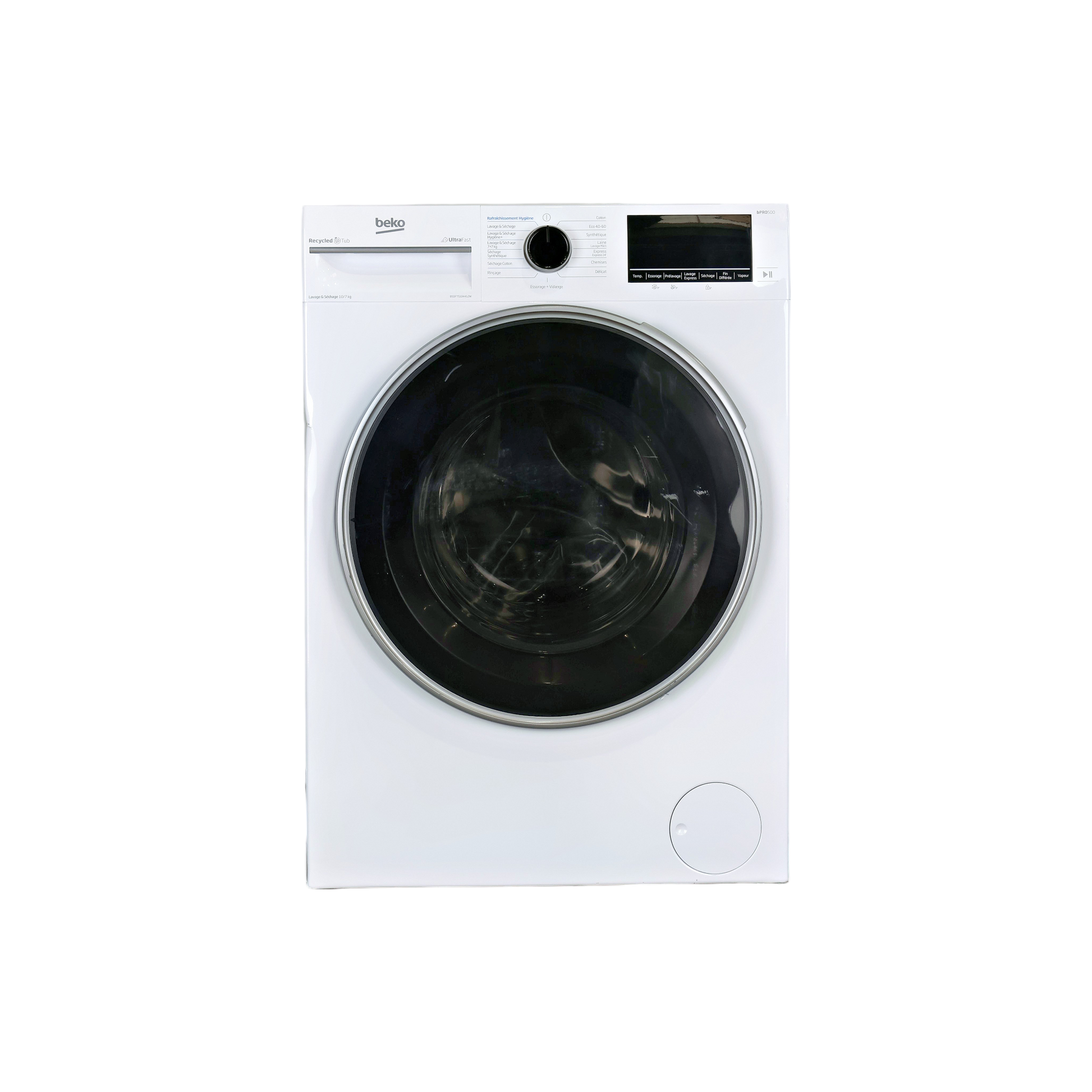 Lave-Linge Sechant 10 kg Reconditionné BEKO B5DFT5104412W : vue de face